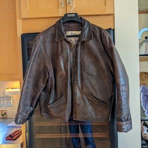 True vintage French leather jacket ( Ile-de-France, 92110, France) large